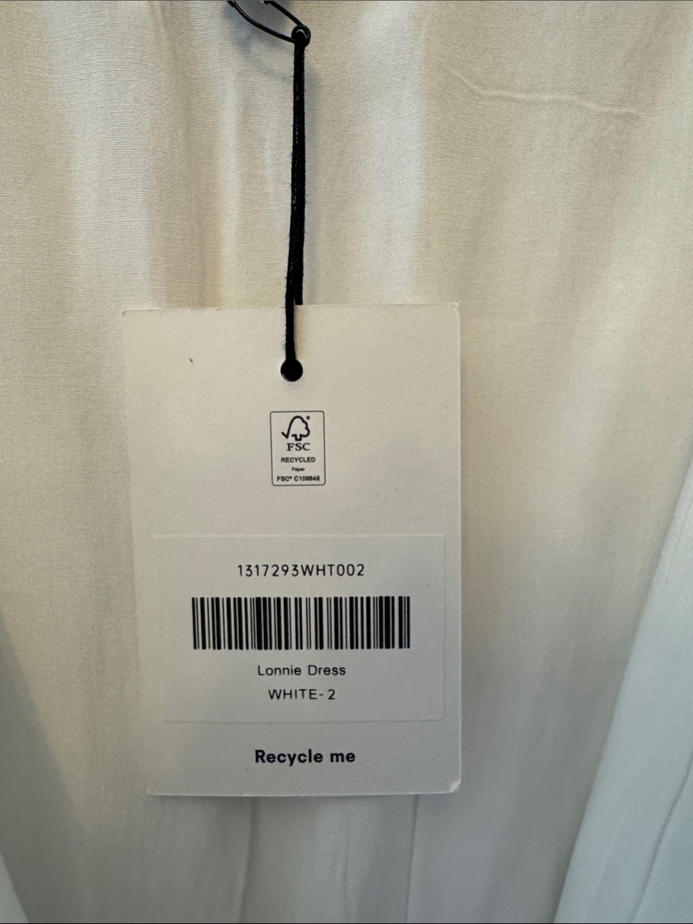 Reformation Lonnie Dress Ivory - Size 2 - Picture 2 of 6